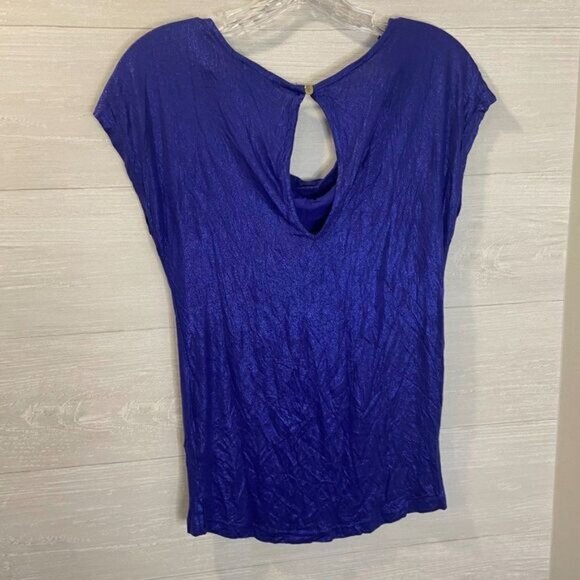 H&M Women's‎ Drape Neck Keyhole Back Blouse Top - Picture 4 of 6